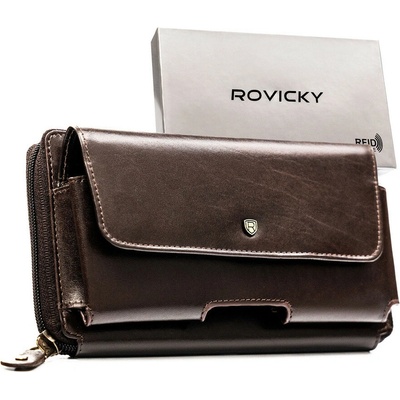 Rovicky CPR-043-BAR čierna pánska kožená peňaženka