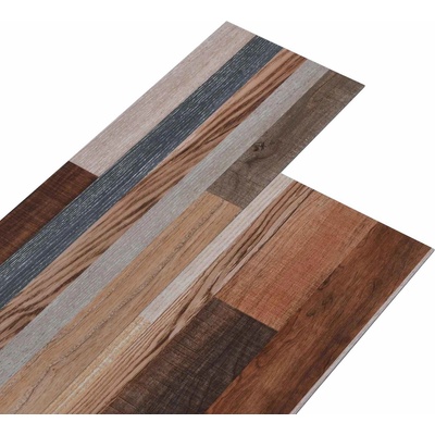 vidaXL Самозалепваща се дъска за под 32 pcs Многоцветен 4, 46 м2 ПВЦ (42046307)