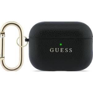 Guess Grained Classic Logo Hook кейс за AirPods Pro 3 черен (GUAP3PGUGMK)