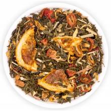 TEAVERSO ČAJ ZELENÝ LISTOVÝ SENCHA JAHODA POMARANČ GRUO 500 G