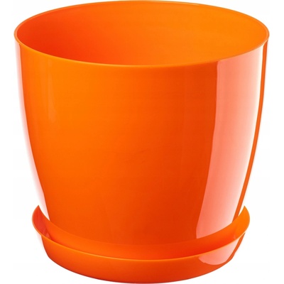 Kadax Oranžový plast Květináč 14,5 x 18 x 16 cm