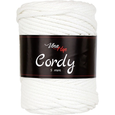 Vlna-hep Cordy 5mm - šňůra - bavlna Cordy 5mm: nová - 8171 Krémová