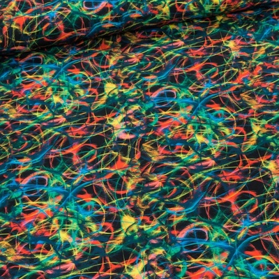 TextilCentrum.cz Softshell zimní 6-23124, barevné šmouhy 310g/m2, š.147cm (látka v metráži)