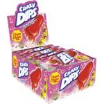 Chupa Chups Близалки Chupa Chups Crazy Dips с вкус на ягода 14 г, кутия 24 бр