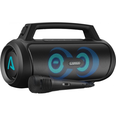 Výkonný Karaoke reproduktor BOOMBOX Bezdrátový LAMAX 50W RGB BT5.3 Mikrofon