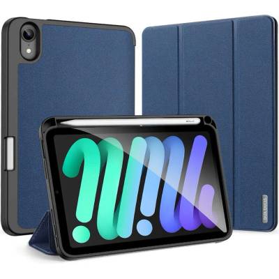 Dux Ducis Domo Tablet Case - полиуретанов кейс с поставка и отделение за Apple Pencil 2 за iPad mini 6 (2021) (син)