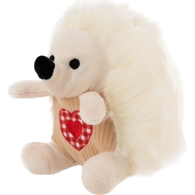 Амек Тойс Плюшена играчка Амек Тойс - Таралеж с бродирано сърце, бял, 16 cm (11272)