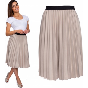 Fashionweek skládaná plisovaná sukně TC111 béžový