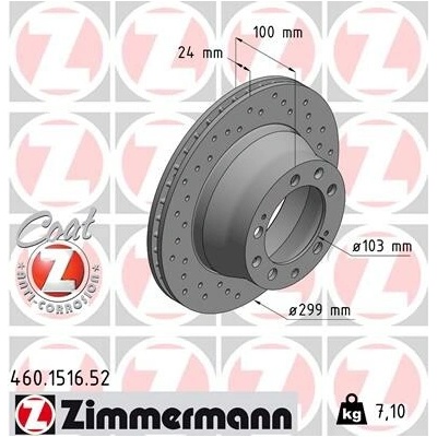 Brzdový kotúč ZIMMERMANN 460.1516.52 (460151652)