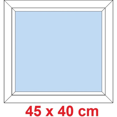 Soft Plastové okno 45x40 cm FIX neotevíravé Bílá