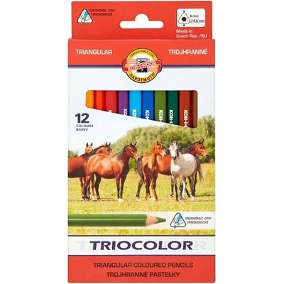 Koh-i-noor pastlky TRIOCOLOR trojhranné souprava 12 ks