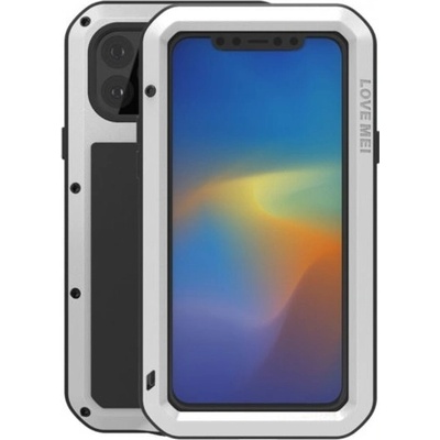 Pouzdro Love Mei extra odolné proti nárazu, vodě a prachu iPhone 11 Pro Max - stříbrné