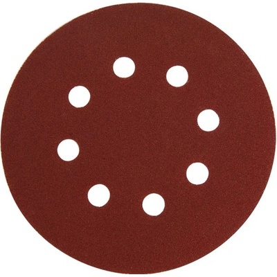 Papír brusný výsek Extol 8803566, suchý zip, bal. 10ks, 125mm, P150, 8 otvorů