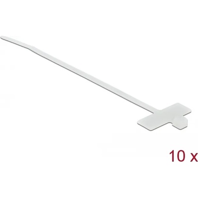 Delock Кабелни връзки с етикет Hx 100 x W 2, 5 mm, 10 броя, бели