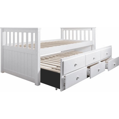 Легло тип сандвич Austin масив бяло