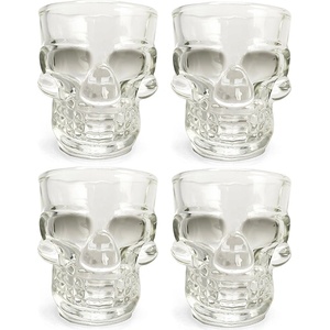 Kikkerland Чаши за шот Skull Shot Glasses, 4 броя