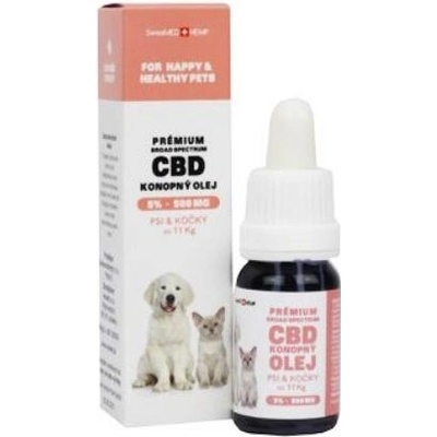 CBD olej pro malé psy a kočky 5% 10ml