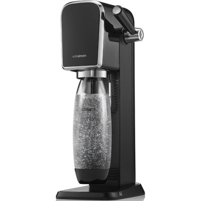 SodaStream Машина за газирана вода SodaStream ART, 1 л, Ръчна карбонизация, 2 степени, Без BPA, Черен/сребрист (1013511401)