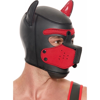 Psí maska Ouch! Puppy Play Hood červená neoprenová psí kukla pro puppy play – Hledejceny.cz