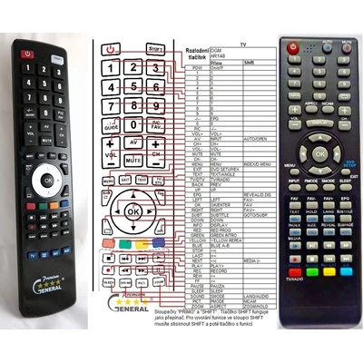 GENERAL DGM AR148 - съвместимо дистанционно управление на марката General (AR148)