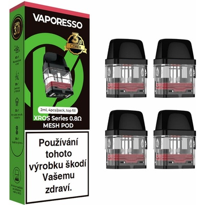 Vaporesso cartridge XROS 0,8 ohm 4 ks