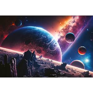 DIMEX ART Флизелинов фототапет планети и космос 375 x 250 см
