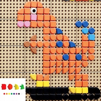 Masterkidz Geometrické prvky 8 farieb 256 ks