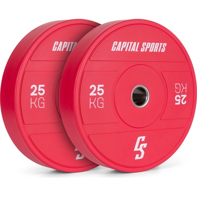 Capital Sports Nipton 2021, дискови тежести, bumper plate, 2 x 25 kg, Ø 54 mm, закалена гума (1003515010035150) (1003515010035150)
