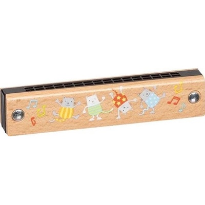 Goki Дървена хармоника Goki - Котки, 13 cm (61858)