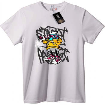 NOONEBRAND Тениска Градски Графити Карикатура - 2XL, Black