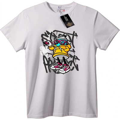 NOONEBRAND Тениска Градски Графити Карикатура - 2XL, Black