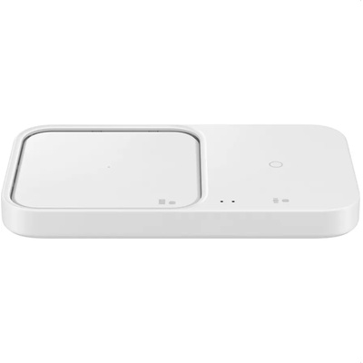 Samsung Super Fast Wireless Charger Duo EP-P5400BWEGEU - двойна поставка (пад) с бързо безжично зареждане за Samsung смартфони и Qi съвместими устройства (бял)