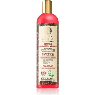 Natura Siberica Krasnika, Amaranth & Arginine подхранващ балсам за боядисана коса 400ml