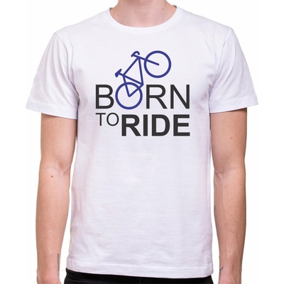 Fajntričko tričko Born to Ride biela