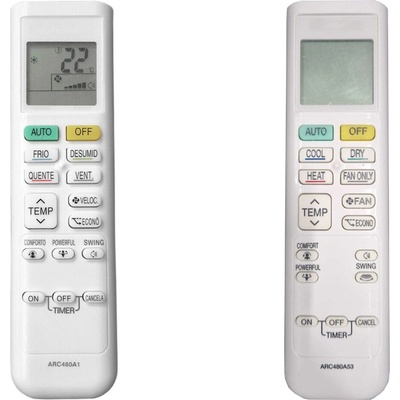 съвместим DAIKIN ARC480A53, FTX20K2V1B, FTXP20M5V1B, FTXP25M, FTXP35M5, FTXP35N9, FTXP50M, FTXP60M, FTXP71N, Sensira - заместител дистанционно управление (ARC480A53, FTX20K2V1B, FTXP20M5V1B, FTXP25M, FTXP35M5, FTXP35N9, FTXP50M, FTXP60M, FTXP71N, Sensira)