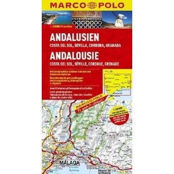 Španělsko Andalusie mapa