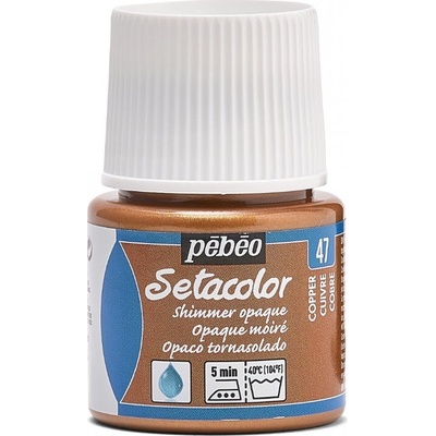 Pébéo Setacolor opaque farba na textil 47 shimmer copper 45 ml