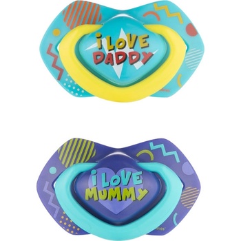 Canpol babies Залъгалки Canpol Light touch - Neon love, 0-6 месеца, 2 броя, сини (22/652_blu)