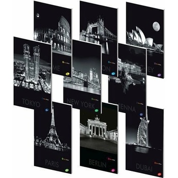 ELISA Metropola v noci zošit 444 A4 linajkový