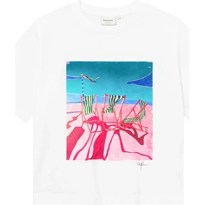 DEDICATED Дамска тениска DEDICATED Women's T-Shirt Vadstena T-shirt - Deck Chairs - размер XS (916-7068-0111)