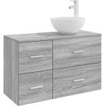 vidaXL Комплект мебели за баня 2 бр. Сив Сонома Инженерна дървесина (3403949)