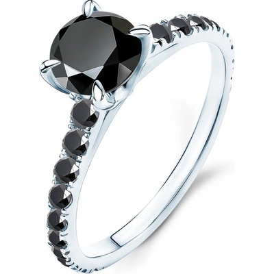 Savicki Zásnubný prsteň Share Your Love biele zlato čierny diamant SYL P2 CZD B