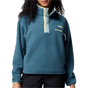 Columbia Дамски поларен пуловер Columbia Women's Helvetia II Cropped Half Snap Fleece Fleece jumper - Everblue / Crushed Blue / Citron Haze - размер XL (105-6165-0415)