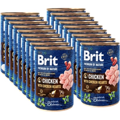 Brit Premium by Nature Chicken With Chicken Hearts 18 x 400 g