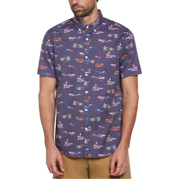 Image 1 of Original Penguin Риза Original Penguin Men's Short-Sleeve Plain Shirt - Blue Indigo