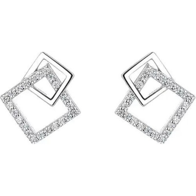 Olivie strieborné geometrické náušnice 8388