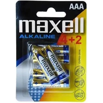 Maxell Алкална батерия maxell lr03 aaa 1, 5v /4+2 бр. в опаковка (4902580164461)
