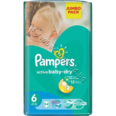 Пелени Pampers Active Baby Extra Large, 52-Pack, p/n PA-0201502 - Пелени за еднократна употреба за бебета с тегло от 13 до 18 kg (PA-0201502)