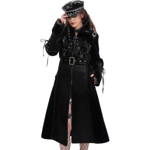 Devil fashion дамско палто DEVIL FASHION - Black Gothic Punk - CT240