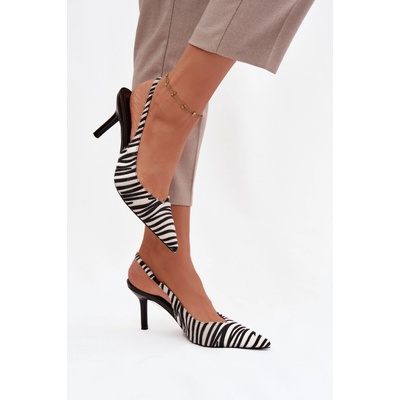 Boto Dámske lodičky Zebra Phelia čierna biela